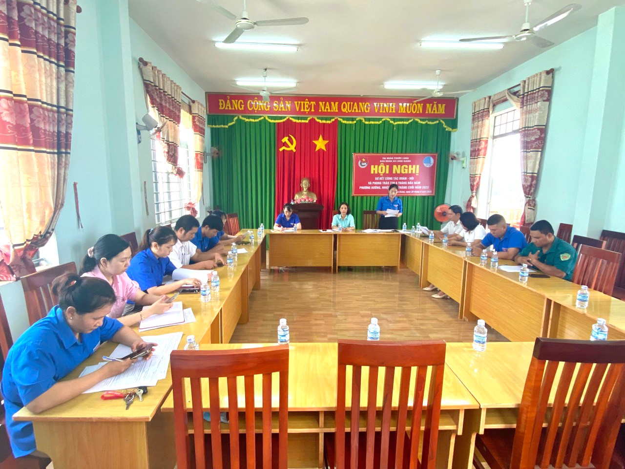 HỘI NGHỊ SƠ KẾT 6 THÁNG ĐẦU NĂM CÔNG TÁC ĐOÀN - HỘI VÀ PHONG TRÀO THANH THIẾU NHI XÃ LONG GIANG NĂM 2023